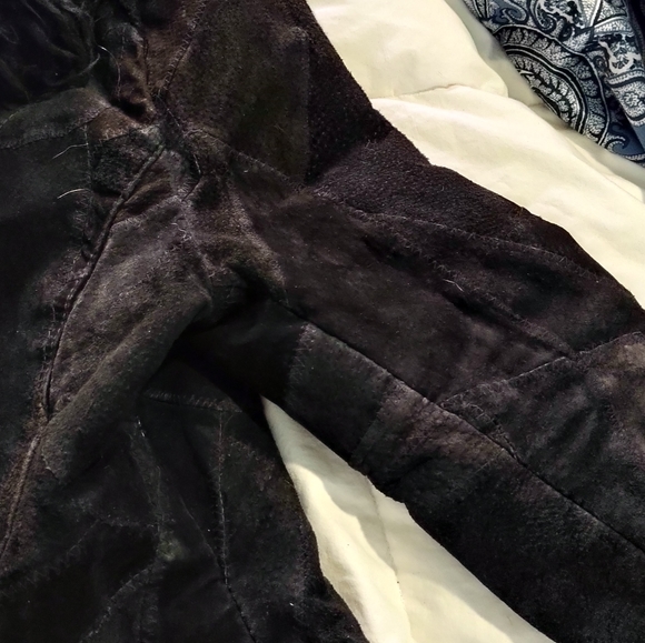 Vintage funky suede coat - Picture 4 of 5